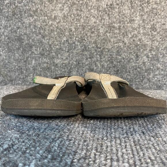 Sanuk Sandals Womens 7 Yoga Joy Flip Flop Gold Open Toe Slip On Casual SWS10002 - Picture 4 of 6